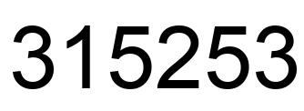 Número 315253 imagen negro