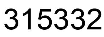 Number 315332 black image