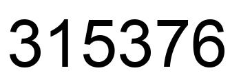 Number 315376 black image