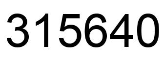 Número 315640 imagen negro
