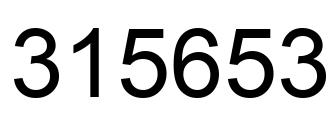 Number 315653 black image