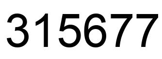 Number 315677 black image