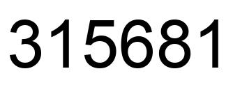 Number 315681 black image