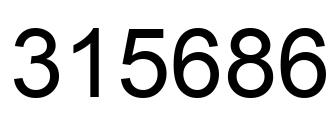 Number 315686 black image