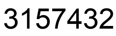 Number 3157432 black image