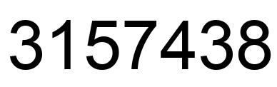 Number 3157438 black image