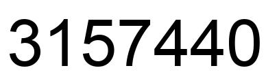 Number 3157440 black image