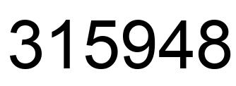 Number 315948 black image