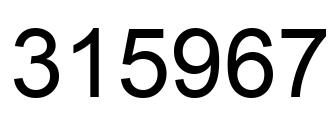 Número 315967 imagen negro