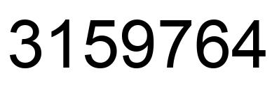 Número 3159764 imagen negro