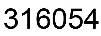 Número 316054 imagen negro