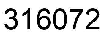 Number 316072 black image