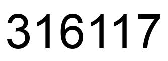 Number 316117 black image