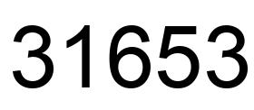 Number 31653 black image