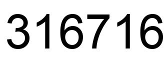 Number 316716 black image