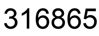 Number 316865 black image
