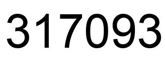 Number 317093 black image