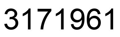Number 3171961 black image