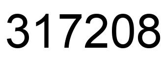Number 317208 black image