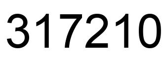 Number 317210 black image