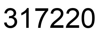 Number 317220 black image