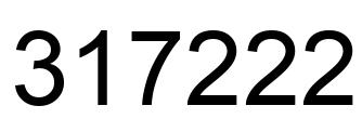 Number 317222 black image