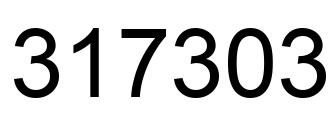 Number 317303 black image