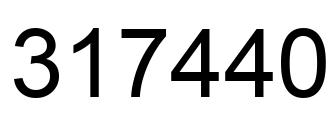Number 317440 black image