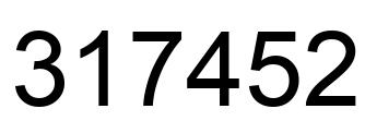 Number 317452 black image