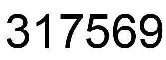 Number 317569 black image