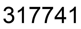 Number 317741 black image