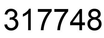 Number 317748 black image