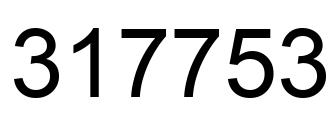 Number 317753 black image