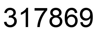 Number 317869 black image