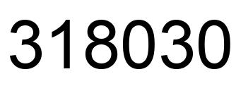 Number 318030 black image