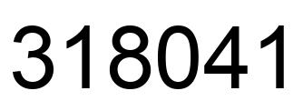 Number 318041 black image