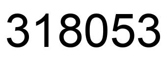 Number 318053 black image