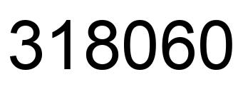 Number 318060 black image