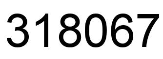 Number 318067 black image