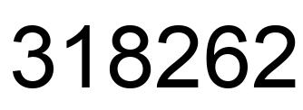 Number 318262 black image