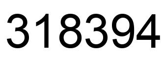 Number 318394 black image
