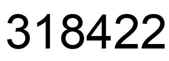 Number 318422 black image