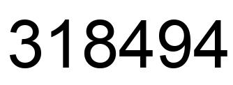 Number 318494 black image