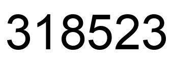 Number 318523 black image