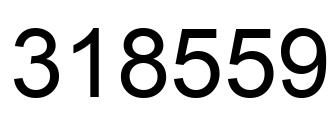 Number 318559 black image