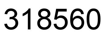 Number 318560 black image