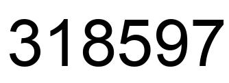 Number 318597 black image