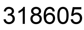 Number 318605 black image