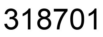 Number 318701 black image