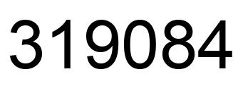 Number 319084 black image
